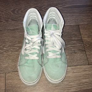 high top teal vans